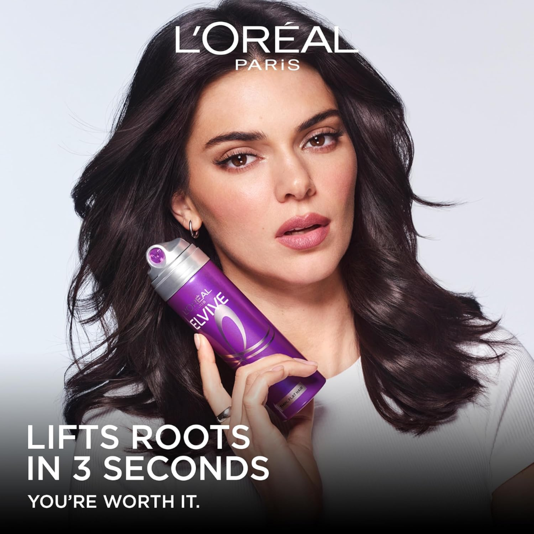 L'Oréal Paris Elvive 3 Second Volume Spray – Instant Root Volume Boost – Lifts, Refreshes & Revives Thin, Flat Hair in 3 Seconds – With Collagen Peptides – Up to 48H Freshness – No Residue, Lightweight