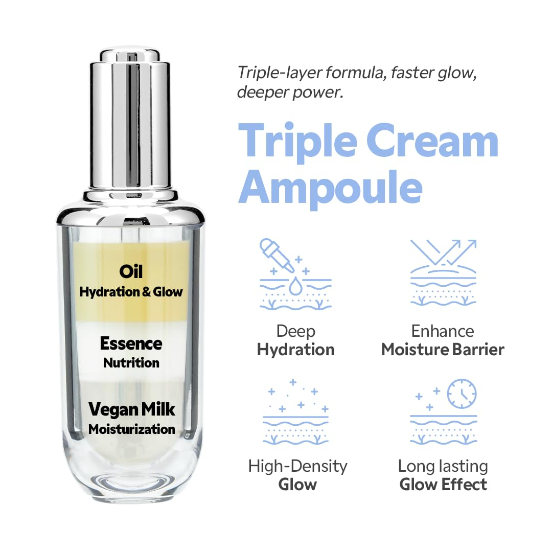 TIRTIR Ceramic Milk Ampoule | 6 Ceramides + Plant-Based Milk for Instant Glass Skin Glow | 50-Hour Deep Hydration & Barrier Strengthening