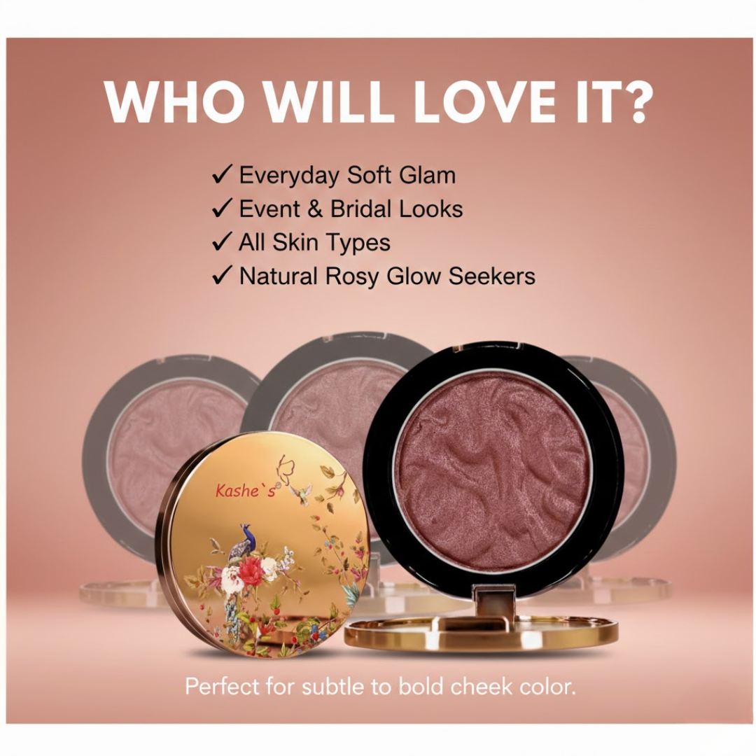 Kashe's Flawless Look Trio Bundle | High Coverage Foundation, Blush Highlighter & Glass Lips | Waterproof & Long-Lasting
