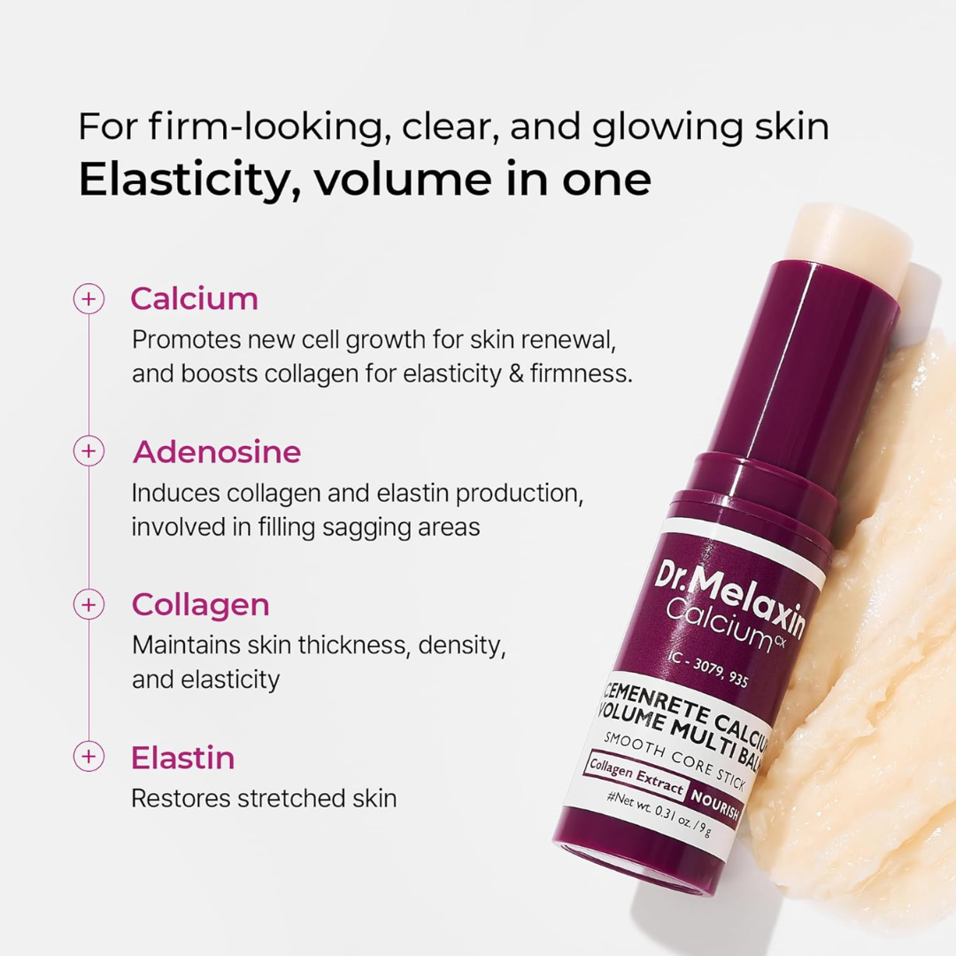 Calcium & Collagen Multi Balm Stick | Anti-Aging Wrinkle Core Stick for Eyes, Face & Neck | Deep Hydration & Firming