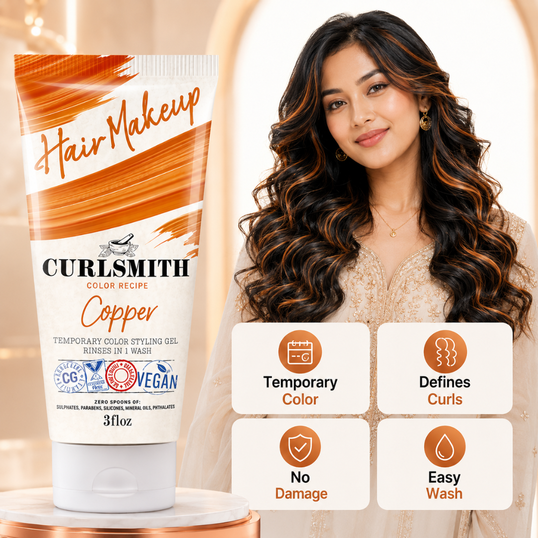 2 in 1 Curlsmith (Curler + Hair Dye) | Temporary Color & Styling Gel | One Wash Removal | Zero Damage