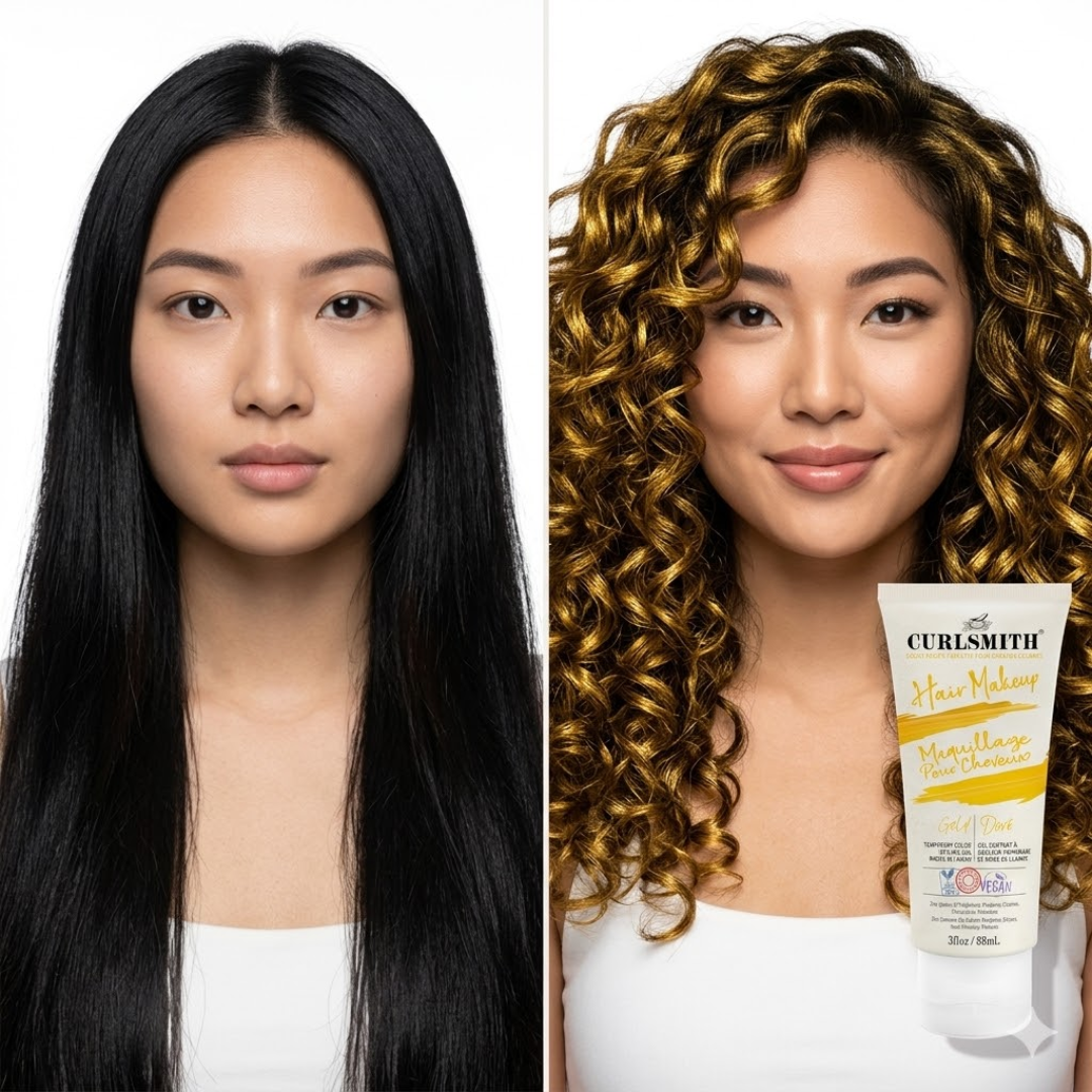 Curlsmith Hair Makeup | Temporary Color & Styling Gel | One Wash Removal | Zero Damage