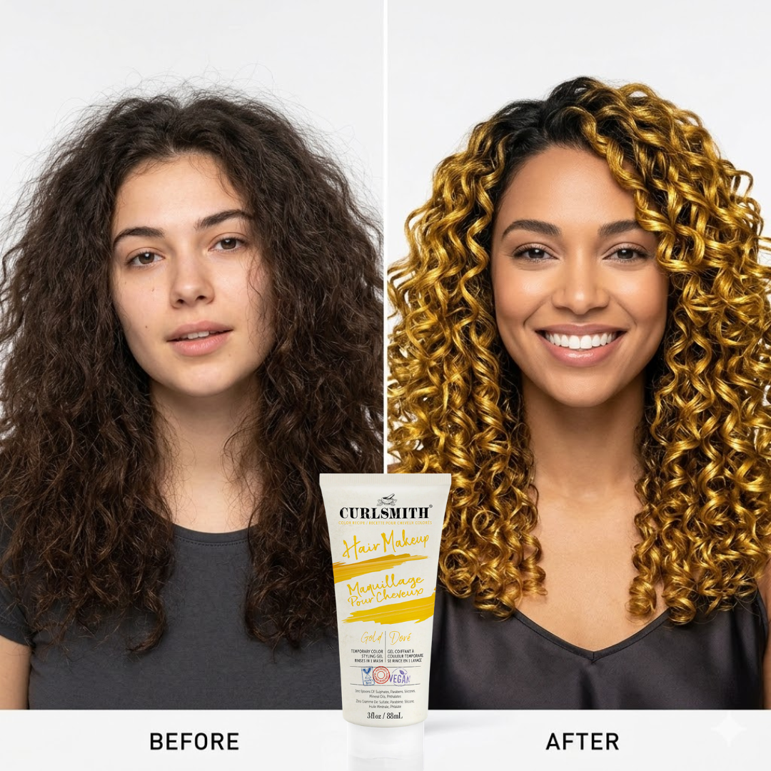 Curlsmith Hair Makeup | Temporary Color & Styling Gel | One Wash Removal | Zero Damage