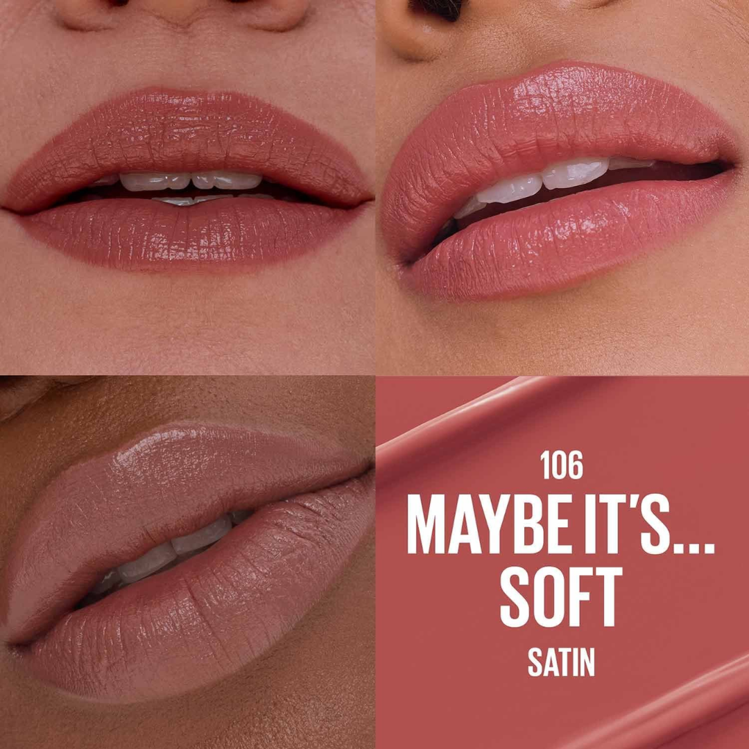 Maybelline Moisturizing Serum Lipstick – Serum Shine, Moisture Boost – Hydrating Color That Lasts – Infused with Serum – Long-Lasting, Moisturizing Lip Color