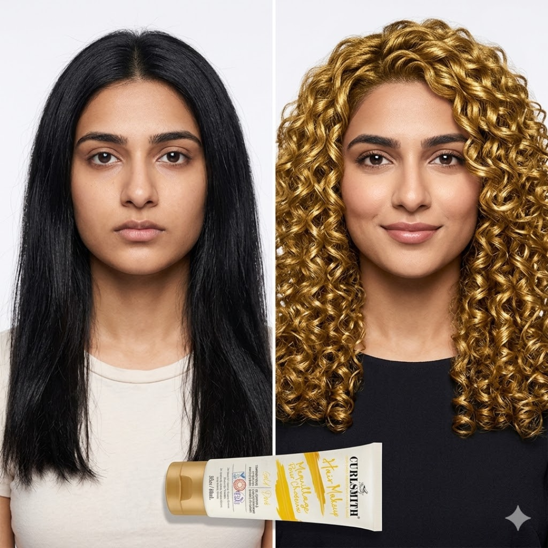 Curlsmith Hair Makeup | Temporary Color & Styling Gel | One Wash Removal | Zero Damage