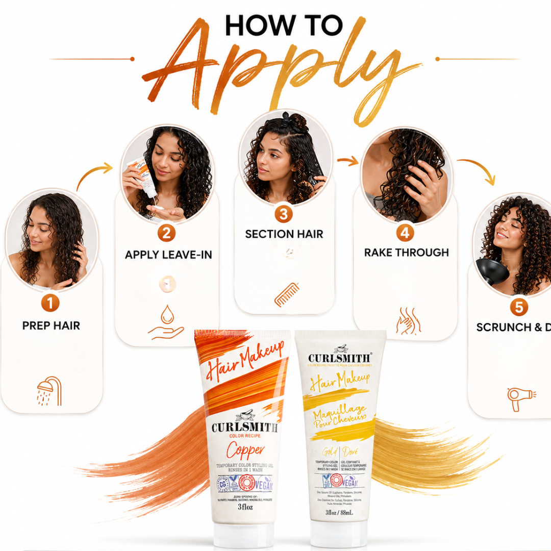 2 in 1 Curlsmith (Curler + Hair Dye) | Temporary Color & Styling Gel | One Wash Removal | Zero Damage