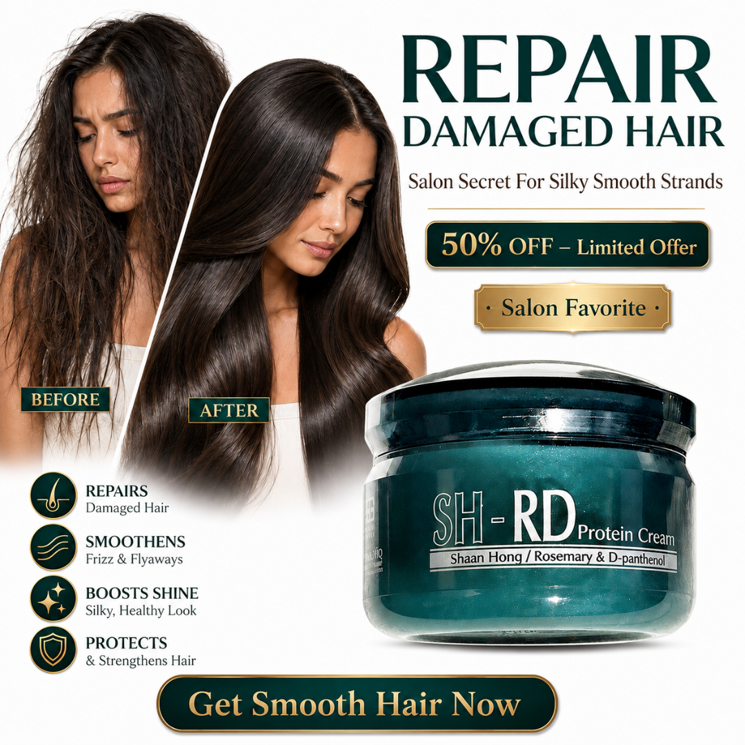 SH-RD Protein Cream – Repair Damaged Hair – Salon Secret for Silky Smooth Strands – With Rosemary & D-Panthenol – Frizz Control, Heat Protection (450°F) & Deep Conditioning – For Dry, Damaged, Frizzy Hair