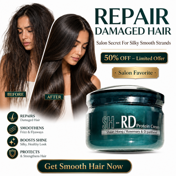 SH-RD Protein Cream – Repair Damaged Hair – Salon Secret for Silky Smooth Strands – With Rosemary & D-Panthenol – Frizz Control, Heat Protection (450°F) & Deep Conditioning – For Dry, Damaged, Frizzy Hair
