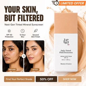 Beauty of Joseon Daily Tinted Fluid Sunscreen – Mineral SPF 40, 12-Hour Blur Effect – Next-Gen Tinted Sunscreen – Lightweight, Hydrating, Natural Radiant Glow – Second Skin Finish
