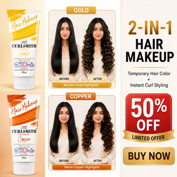 2 in 1 Curlsmith (Curler + Hair Dye) | Temporary Color & Styling Gel | One Wash Removal | Zero Damage