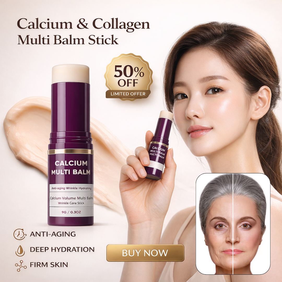 Calcium & Collagen Multi Balm Stick | Anti-Aging Wrinkle Core Stick for Eyes, Face & Neck | Deep Hydration & Firming
