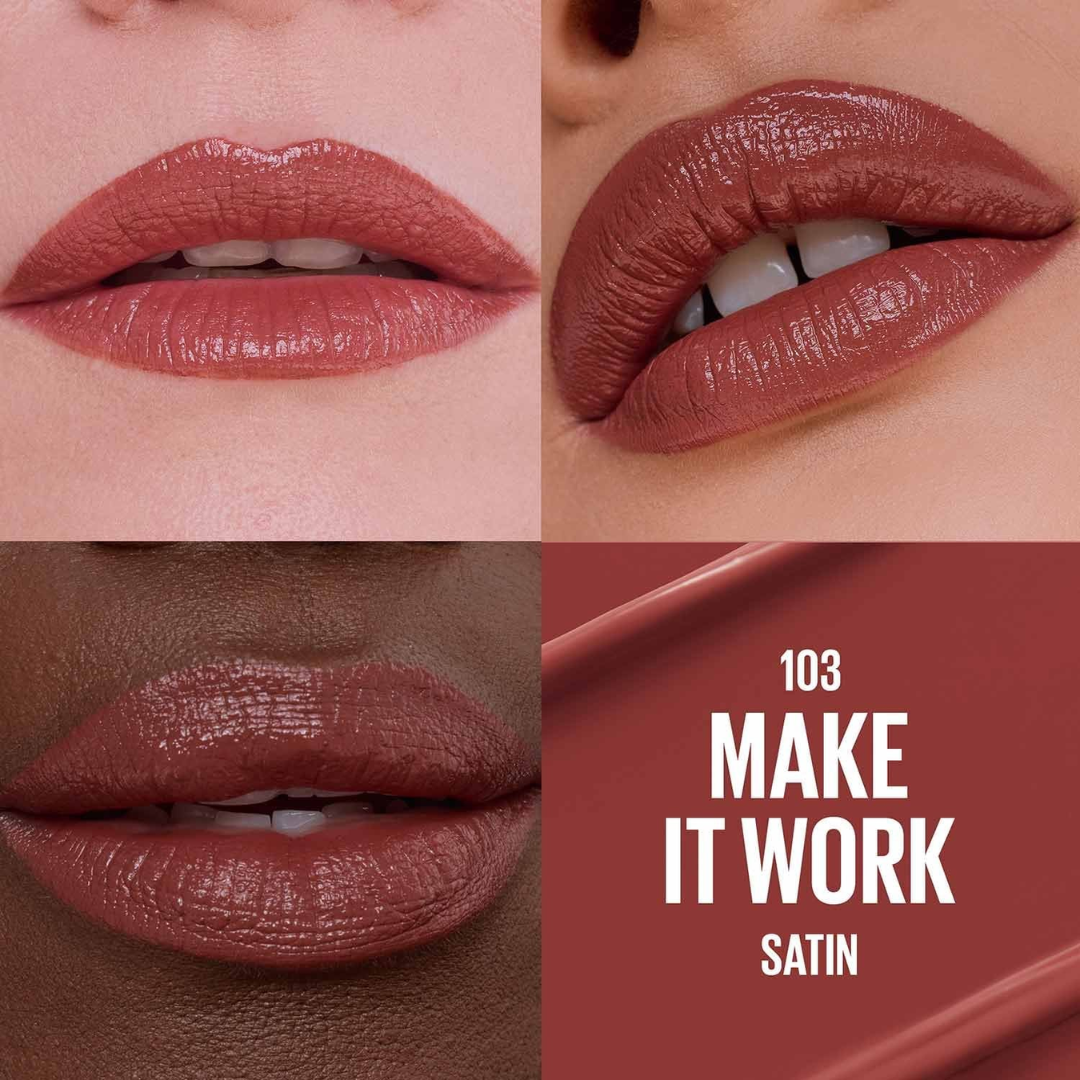 Maybelline Moisturizing Serum Lipstick – Serum Shine, Moisture Boost – Hydrating Color That Lasts – Infused with Serum – Long-Lasting, Moisturizing Lip Color
