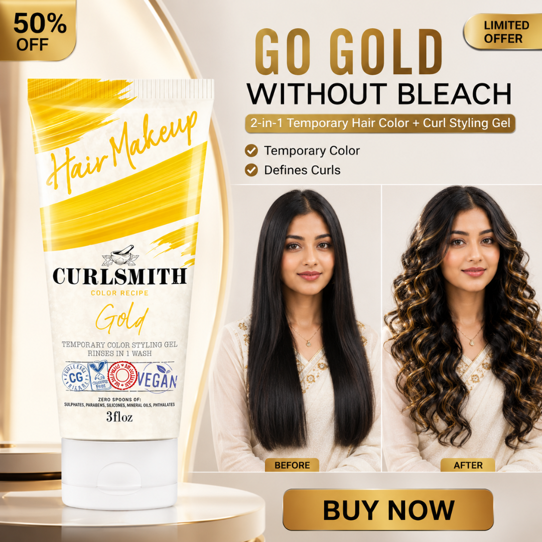 2 in 1 Curlsmith (Curler + Hair Dye) | Temporary Color & Styling Gel | One Wash Removal | Zero Damage