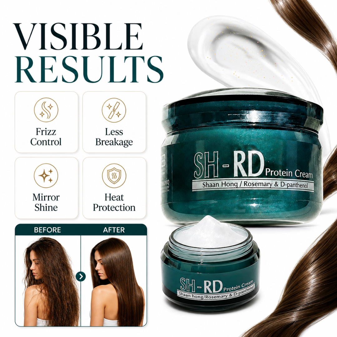 SH-RD Protein Cream – Repair Damaged Hair – Salon Secret for Silky Smooth Strands – With Rosemary & D-Panthenol – Frizz Control, Heat Protection (450°F) & Deep Conditioning – For Dry, Damaged, Frizzy Hair