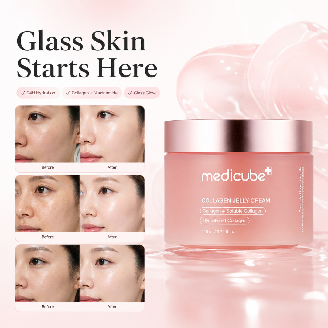 Medicube Collagen Jelly Cream – Deep Collagen Power for Glass Skin – 24H Hydration, Firm Look & Radiant Glow – With Collagen, Niacinamide, Hyaluronic Acid & Squalane