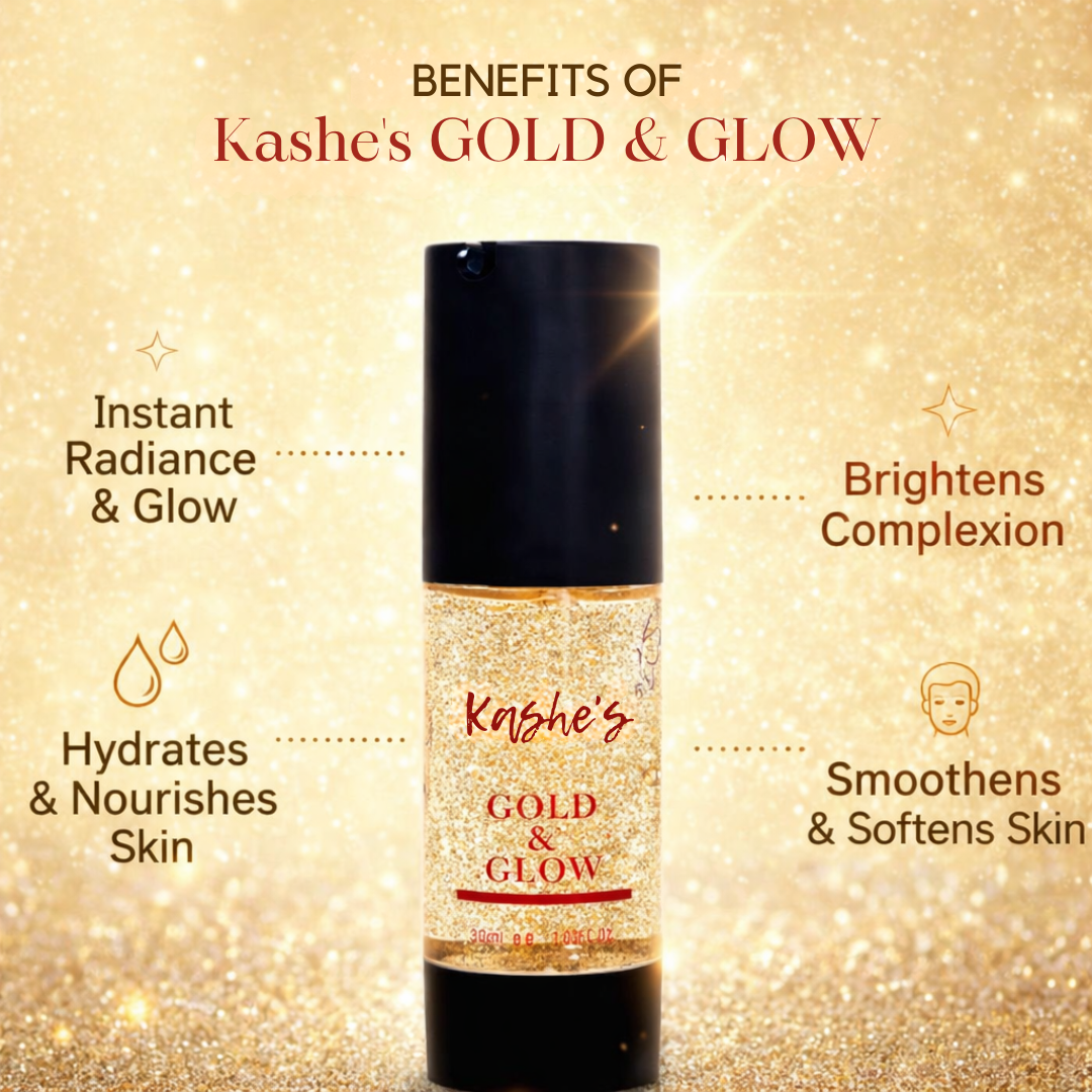 Kashes Radiance Trio Bundle | Full Coverage Foundation, 24K Gold Primer & Free Beauty Blender | Instant Glow