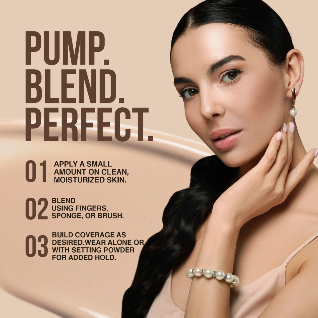 COLORS QUEEN Total Repair 7-in-1 Foundation | CC Cream + Primer + Concealer + Sunblock SPF 30 + Moisturizer + Anti-Aging + Anti-Shine