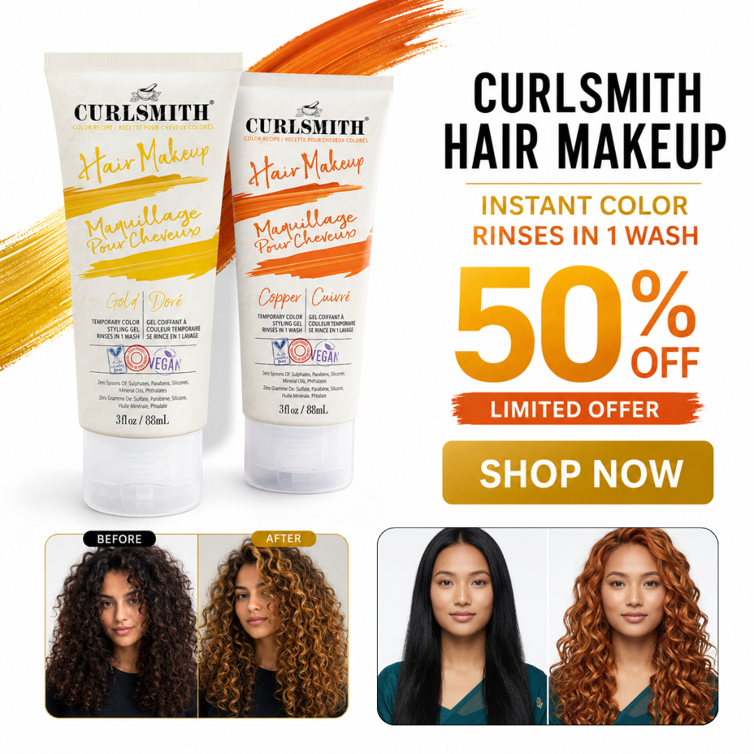 Curlsmith Hair Makeup | Temporary Color & Styling Gel | One Wash Removal | Zero Damage