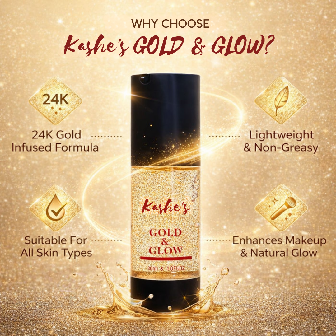 Kashes Radiance Trio Bundle | Full Coverage Foundation, 24K Gold Primer & Free Beauty Blender | Instant Glow