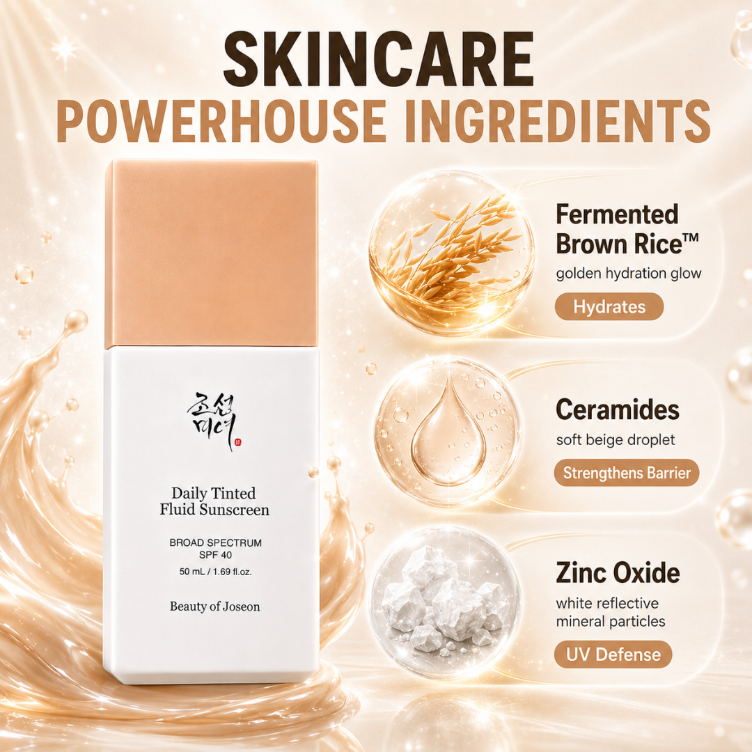 Beauty of Joseon Daily Tinted Fluid Sunscreen – Mineral SPF 40, 12-Hour Blur Effect – Next-Gen Tinted Sunscreen – Lightweight, Hydrating, Natural Radiant Glow – Second Skin Finish