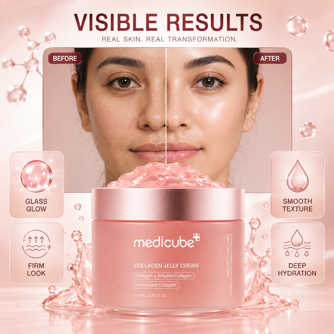 Medicube Collagen Jelly Cream – Deep Collagen Power for Glass Skin – 24H Hydration, Firm Look & Radiant Glow – With Collagen, Niacinamide, Hyaluronic Acid & Squalane