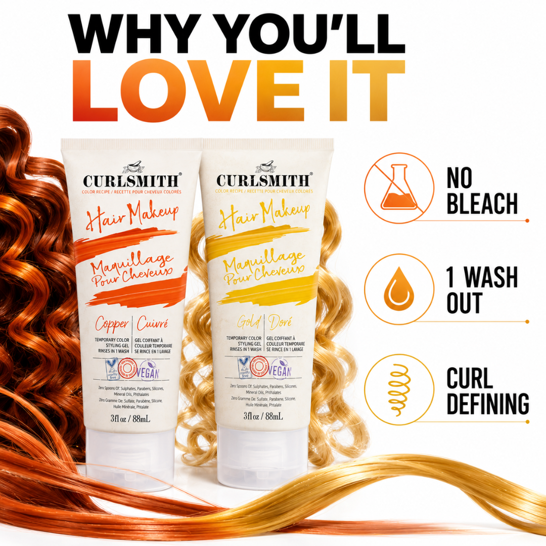 Curlsmith Hair Makeup | Temporary Color & Styling Gel | One Wash Removal | Zero Damage