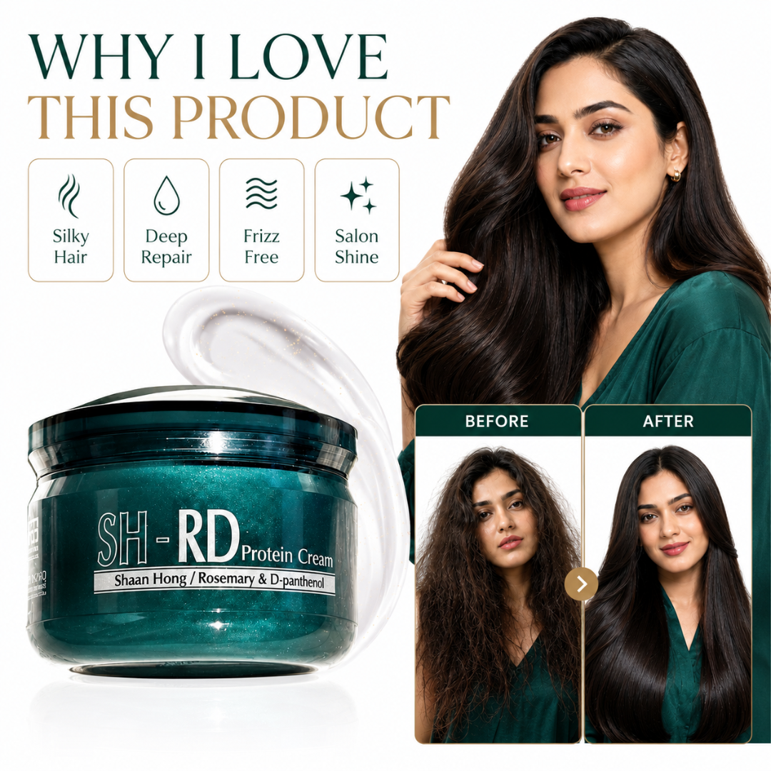 SH-RD Protein Cream – Repair Damaged Hair – Salon Secret for Silky Smooth Strands – With Rosemary & D-Panthenol – Frizz Control, Heat Protection (450°F) & Deep Conditioning – For Dry, Damaged, Frizzy Hair