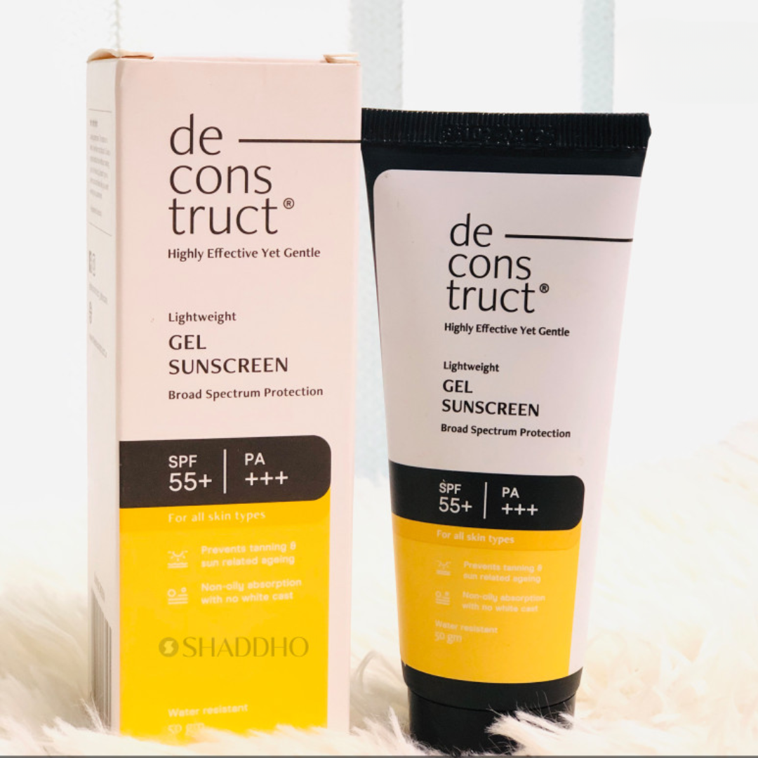 Deconstruct Face Gel Sunscreen Spf 55+ And Pa+++ (Control Oil & Give Instant Glow)
