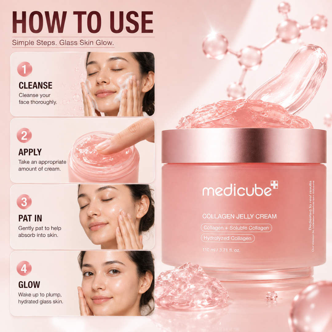 Medicube Collagen Jelly Cream – Deep Collagen Power for Glass Skin – 24H Hydration, Firm Look & Radiant Glow – With Collagen, Niacinamide, Hyaluronic Acid & Squalane