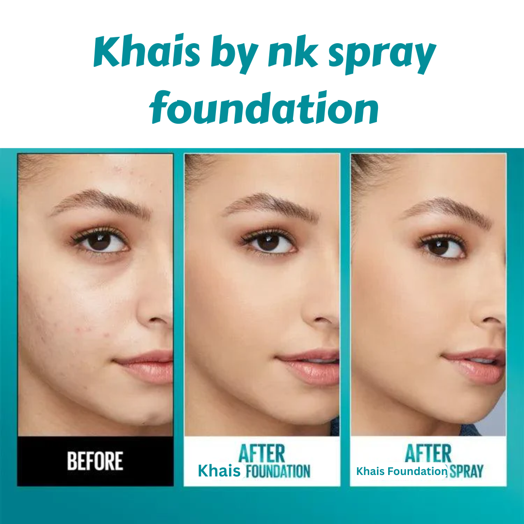 Spray Foundation By khais by NK - Full Coverage, Waterproof, 24H Stay Fresg & Glowy