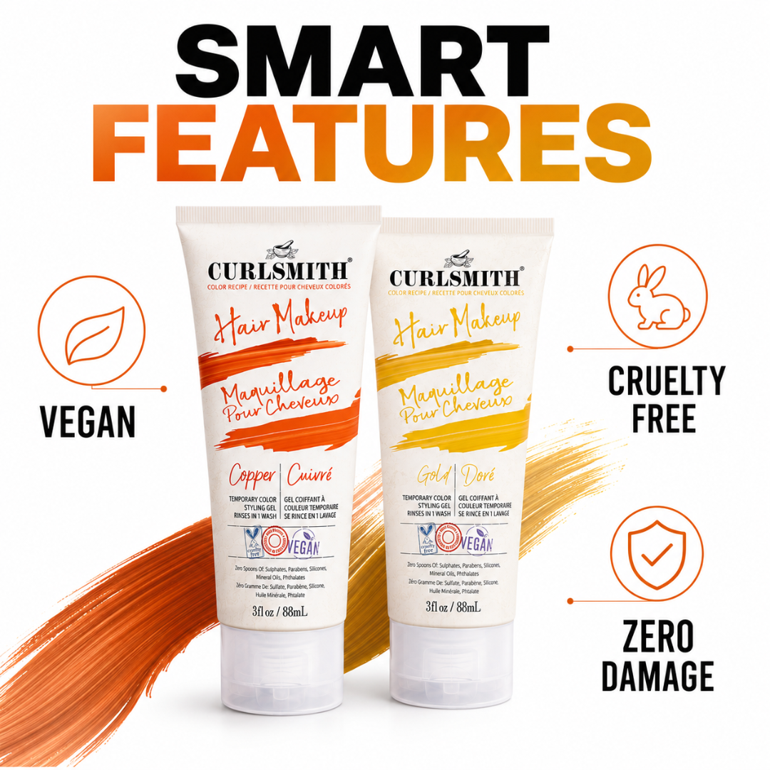 Curlsmith Hair Makeup | Temporary Color & Styling Gel | One Wash Removal | Zero Damage