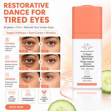 Drunk Elephant C-Tango Multivitamin Eye Cream – Brighten, Firm & Rebuild Your Under-Eyes – With Power 5C Vitamin Complex & 8-Peptide Blend – Reduces Dark Circles, Smooths Fine Lines & Firms Delicate Skin – Clean, Cruelty-Free