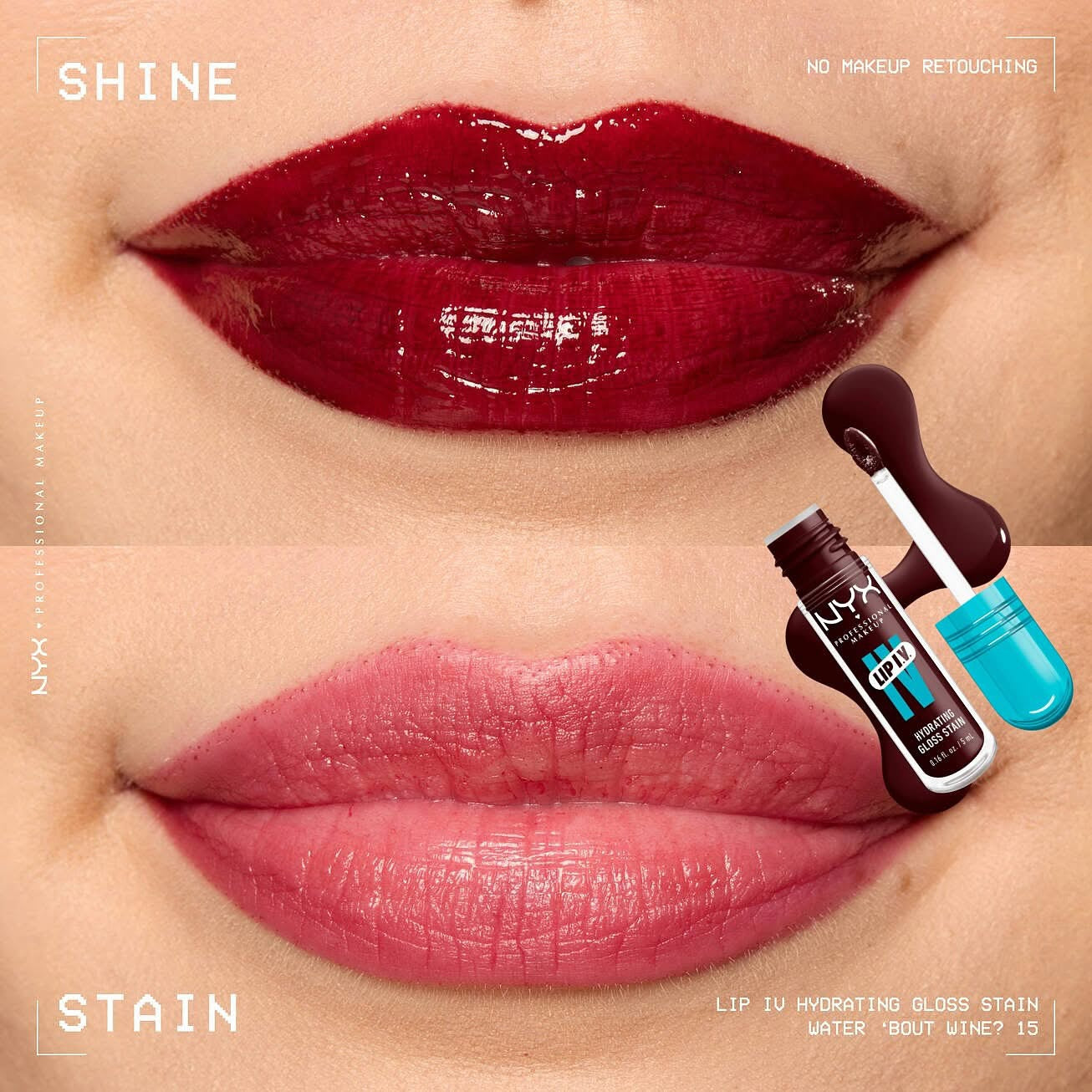 NYX Hydrating Lip Gloss Stain (Hydration + 24H Long-lasting Stain)